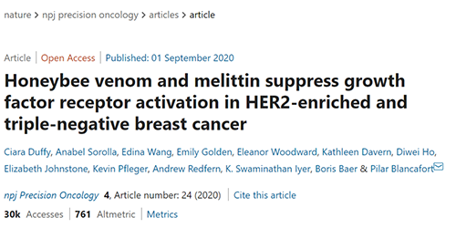 攻克三阴性乳腺癌，蜜蜂毒液竟是关键？