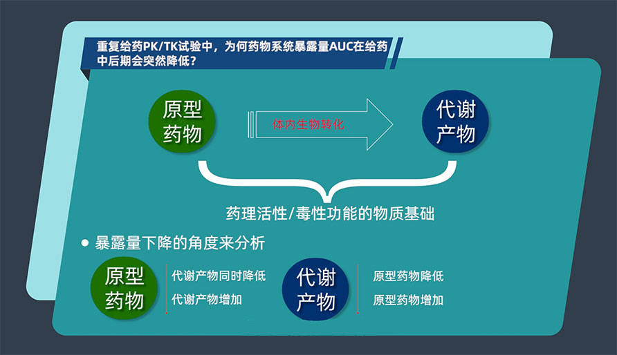 重复给药PK/TK试验中，为何药物系统暴露量AUC在给药中后期会突然降低？