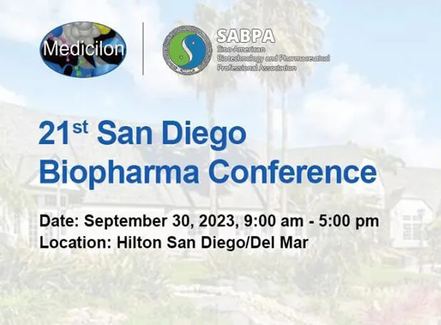 9月30日，不朽情缘mg官网陈春麟博士将出席第21届圣地亚哥生物制药大会